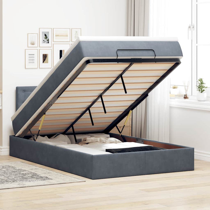 Ottomansk Säng Med Madrasser Och Led-Lampor 200X200Cm