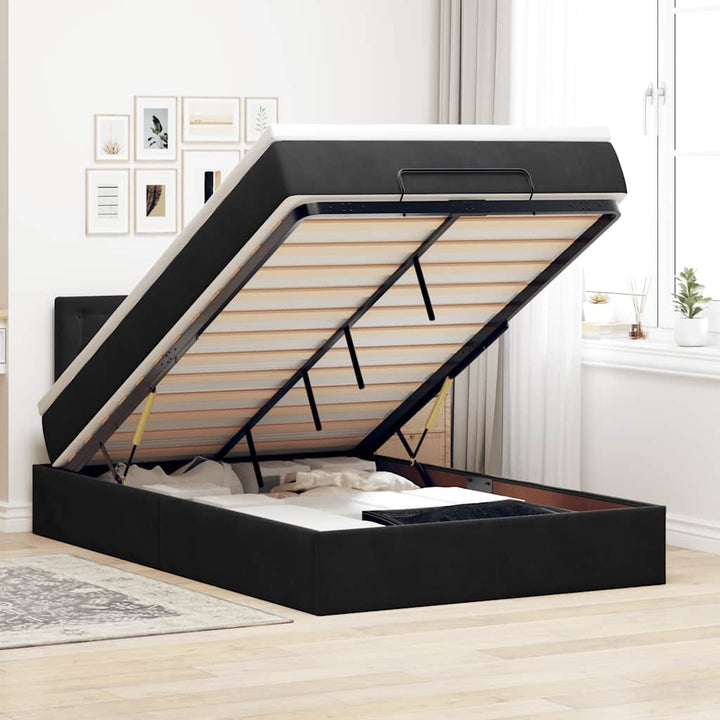 Ottomansk Säng Med Madrasser Och Led-Lampor 200X200Cm