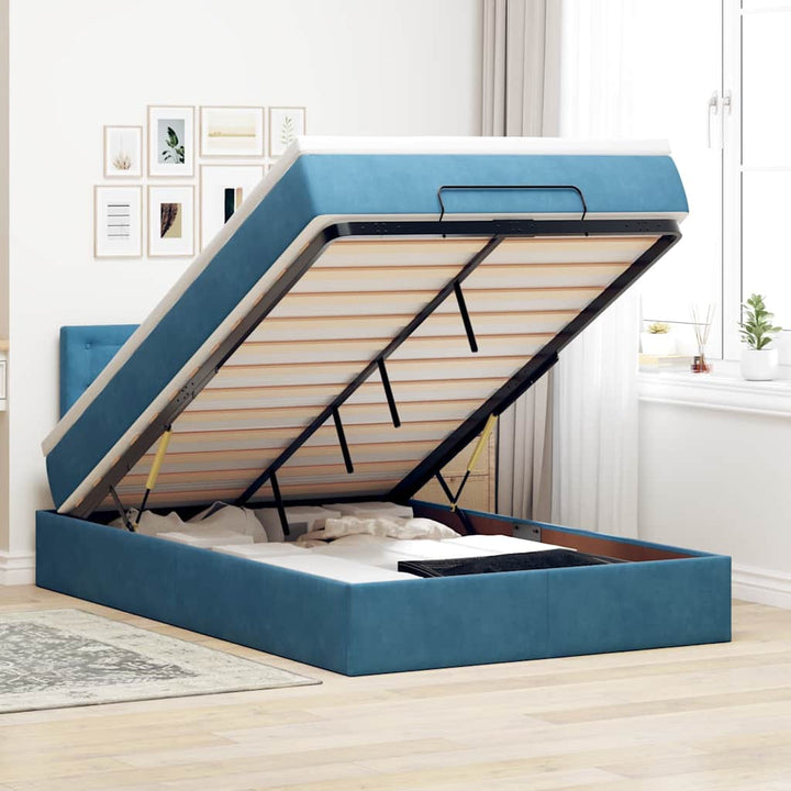 Ottomansk Säng Med Madrasser Och Led-Lampor 200X200Cm