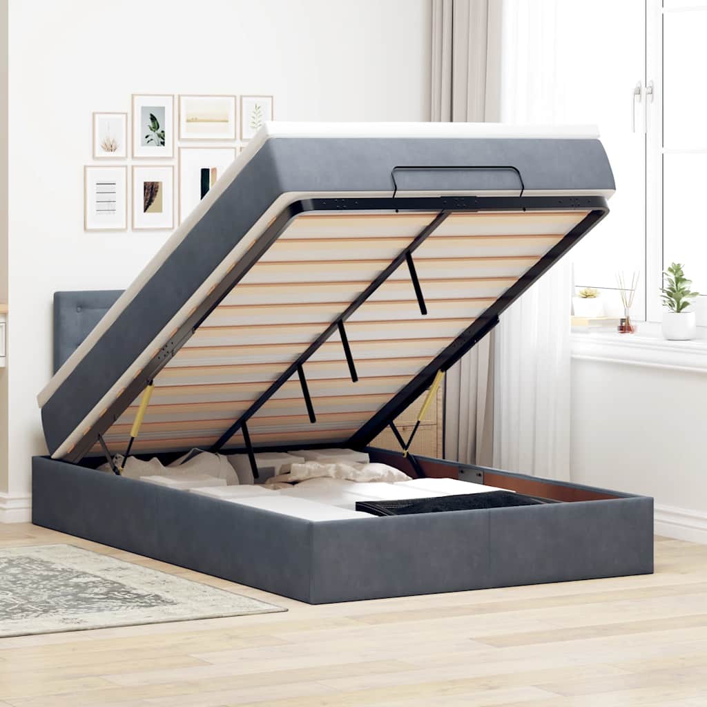 Ottomansk Säng Med Madrasser Och Led-Lampor 200X200Cm
