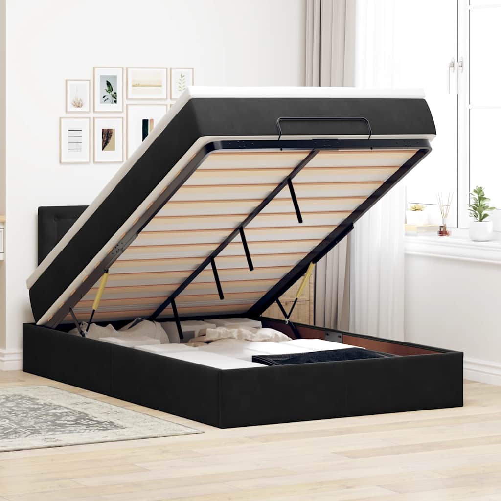 Ottomansk Säng Med Madrasser Och Led-Lampor 200X200Cm
