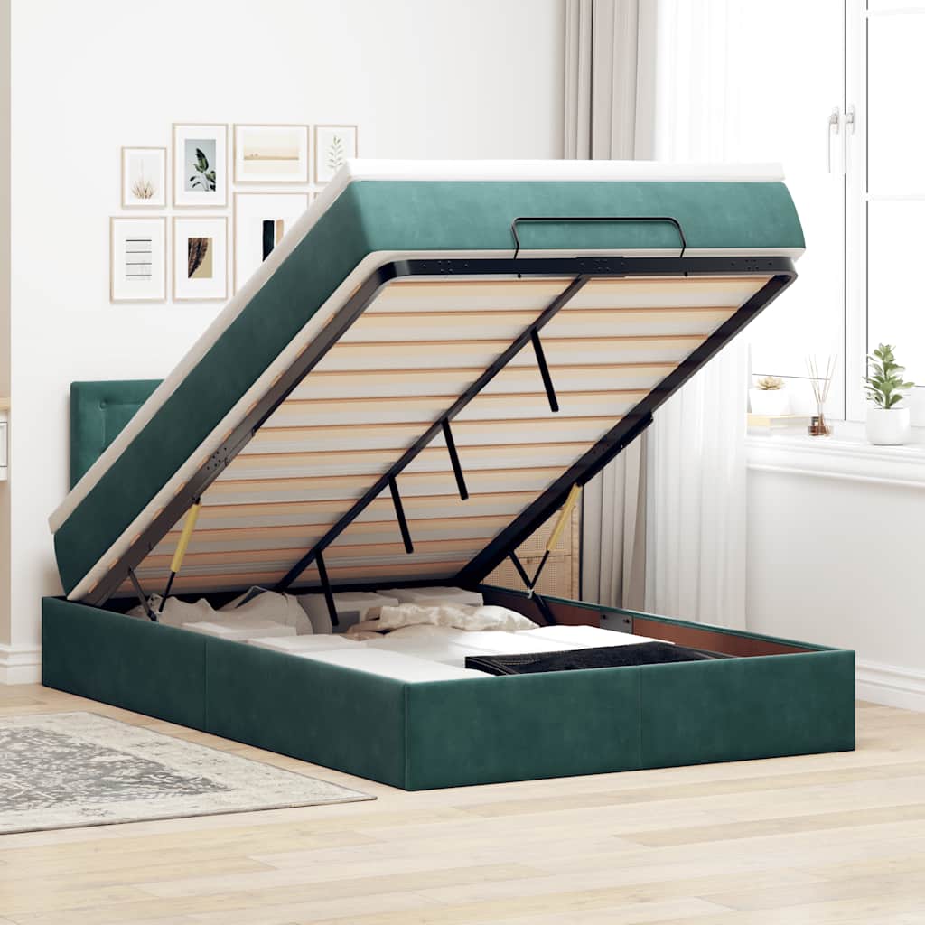 Ottomansk Säng Med Madrasser Och Led-Lampor 200X200Cm