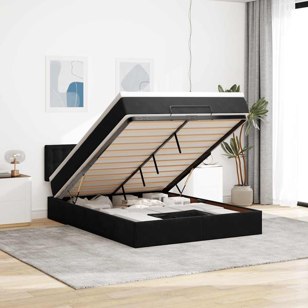 Ottomansk Säng Med Madrasser Och Led-Lampor 200X200Cm