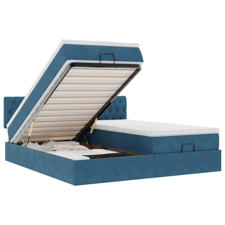Ottomansk Säng Med Madrasser Och Led-Lampor 200X200Cm