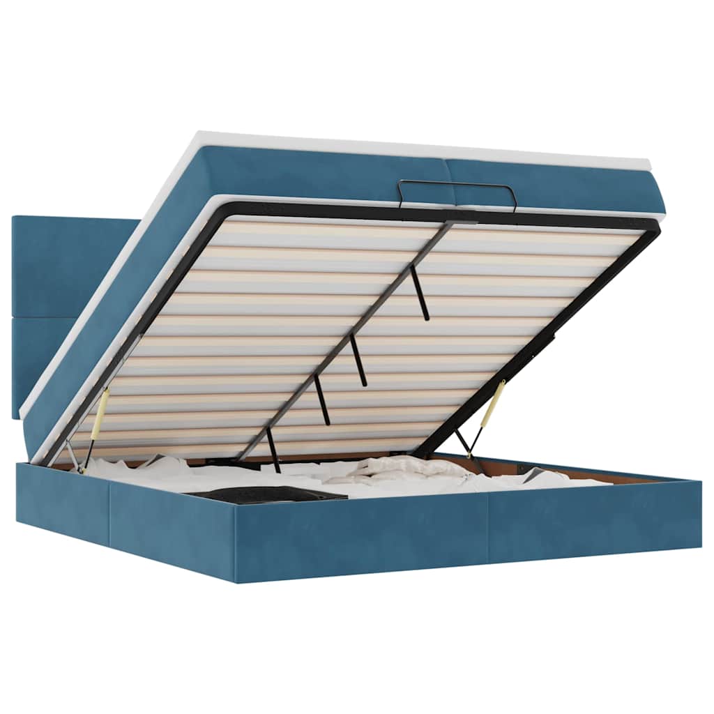 Ottomansk Säng Med Madrasser Och Led-Lampor 200X200Cm