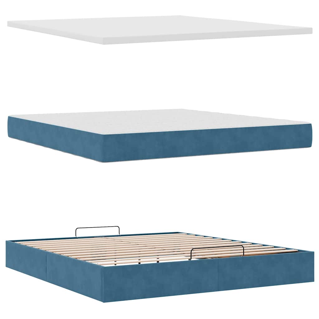 Ottomansk Säng Med Madrasser Och Led-Lampor 200X200Cm