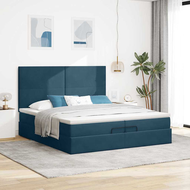 Ottomansk Säng Med Madrasser Och Led-Lampor 200X200Cm