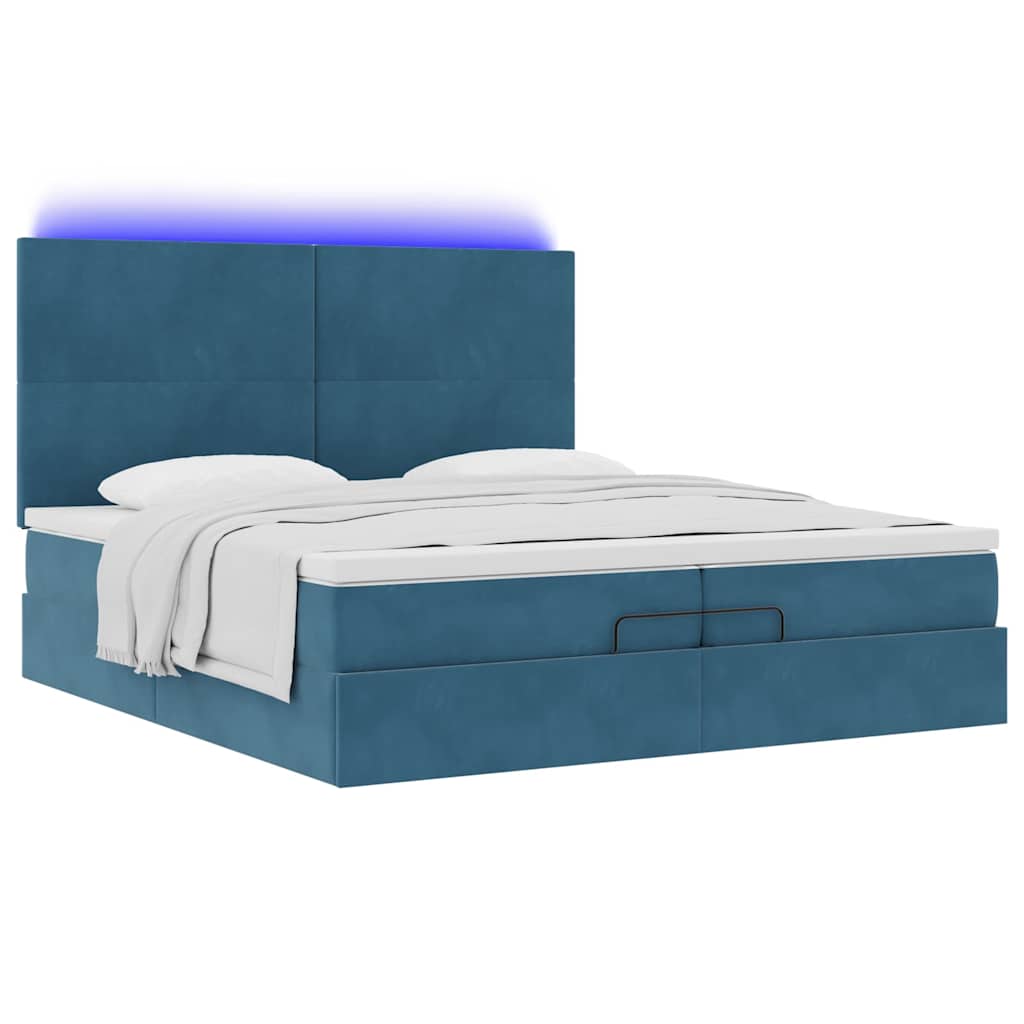 Ottomansk Säng Med Madrasser Och Led-Lampor 200X200Cm
