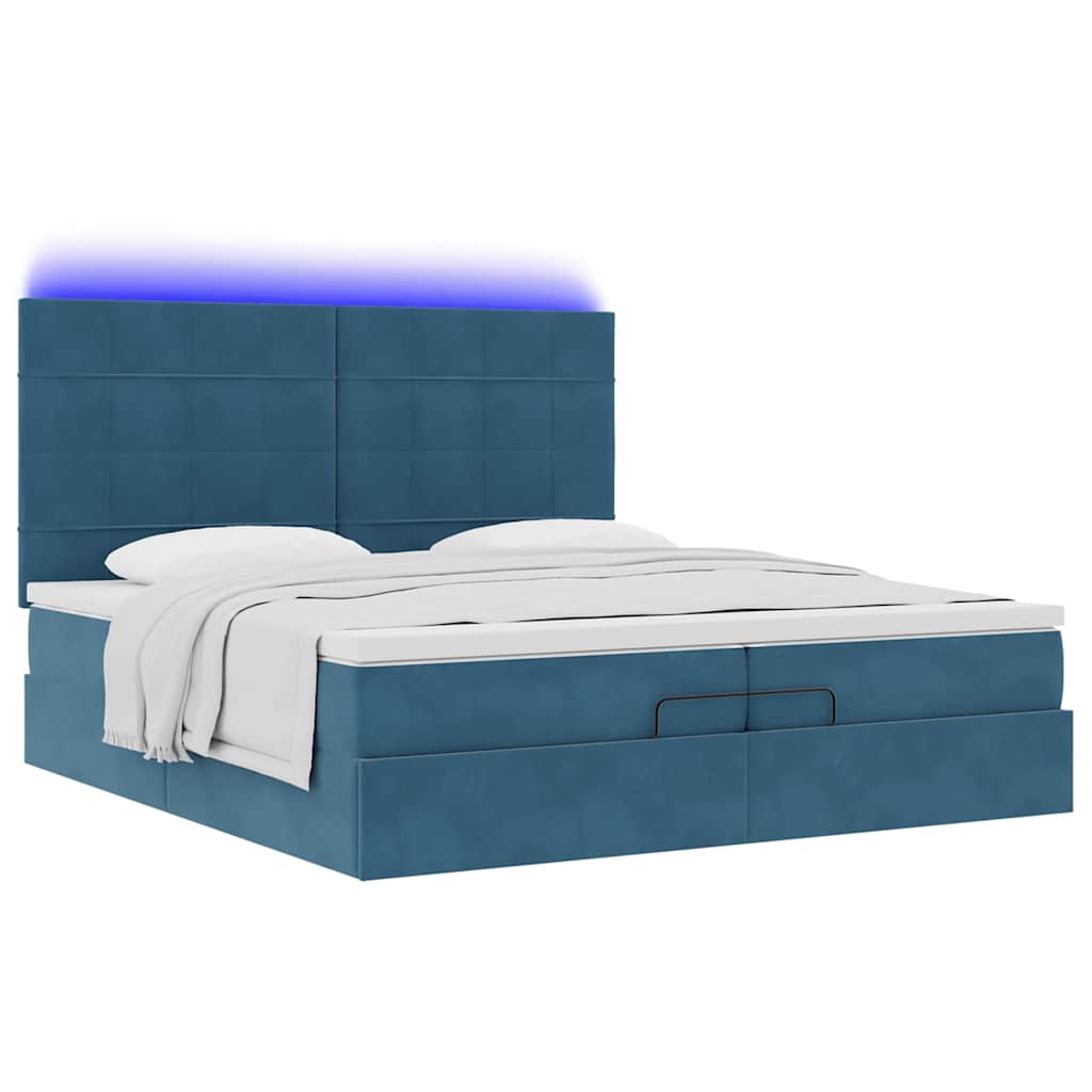Ottomansk Säng Med Madrasser Och Led-Lampor 200X200Cm