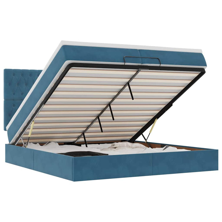 Ottomansk Säng Med Madrasser Och Led-Lampor 200X200Cm