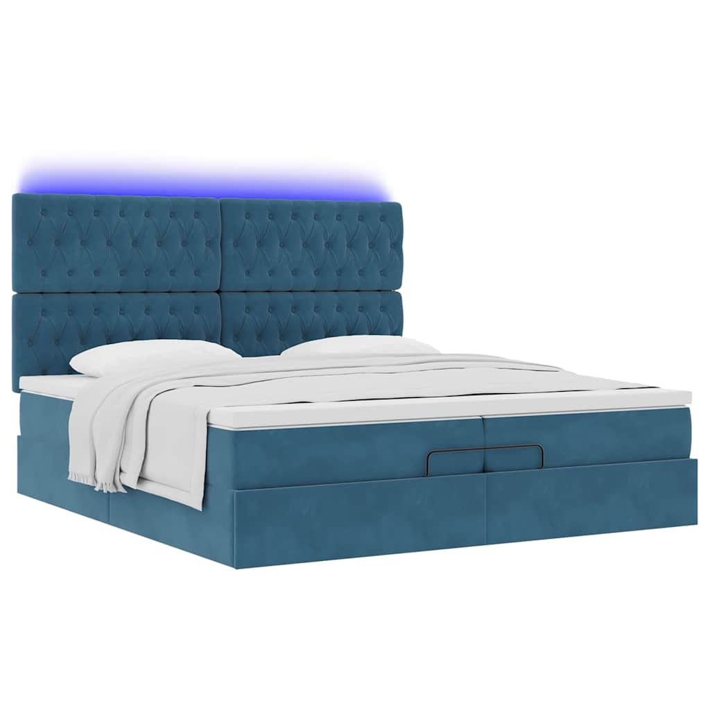 Ottomansk Säng Med Madrasser Och Led-Lampor 200X200Cm