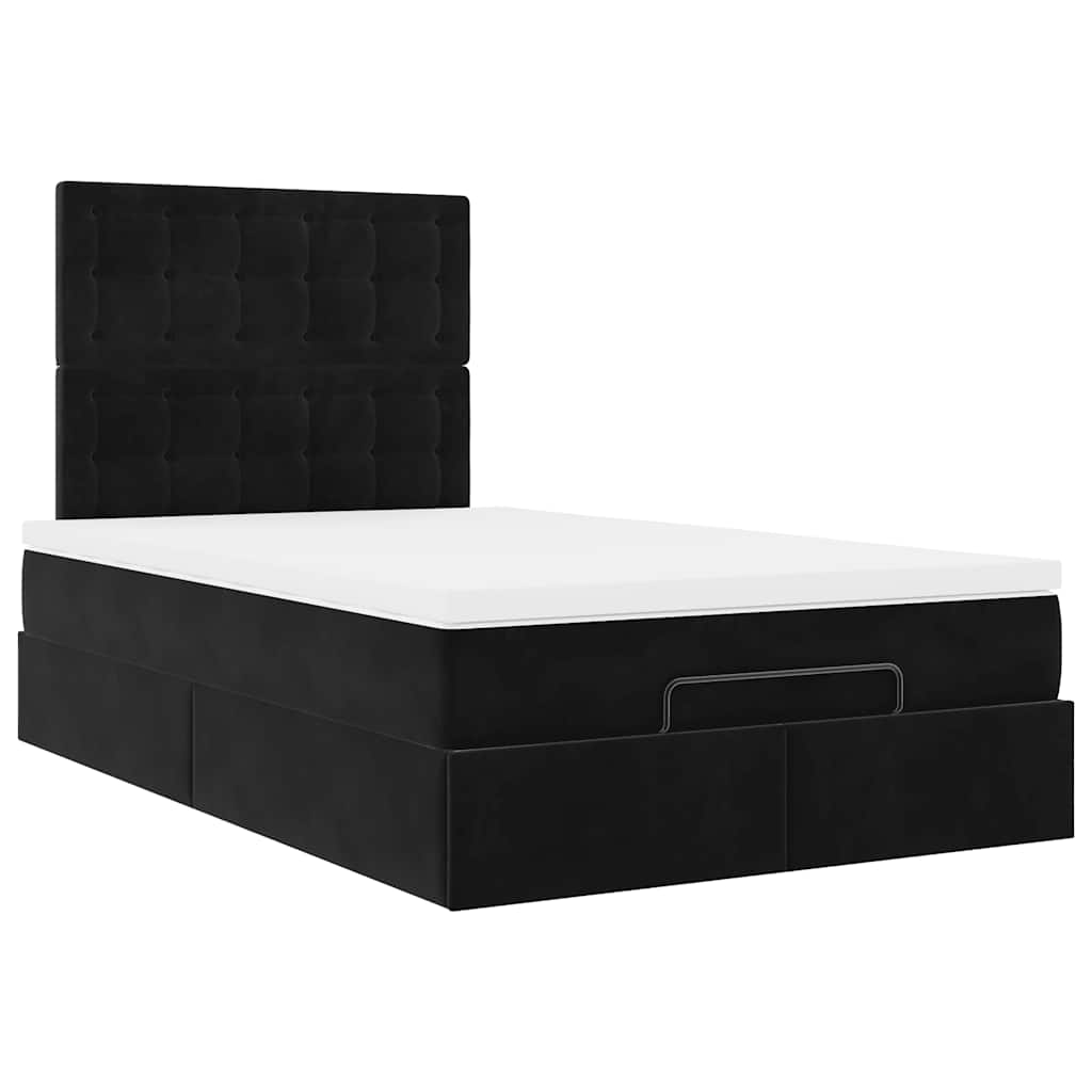 Ottoman Sängram Med Madrasser Sammet