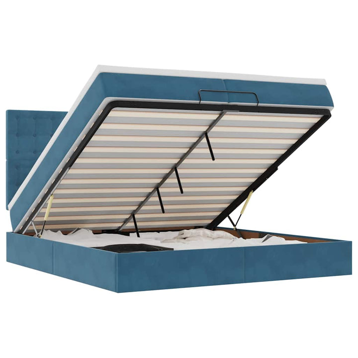 Ottomansk Säng Med Madrasser Och Led-Lampor 200X200Cm