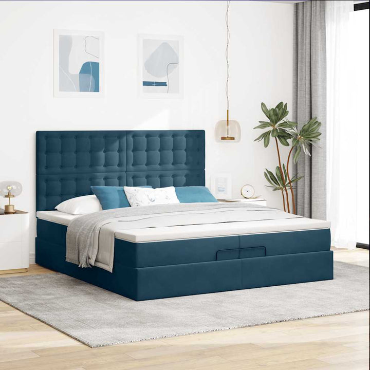 Ottomansk Säng Med Madrasser Och Led-Lampor 200X200Cm