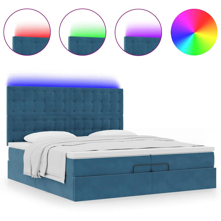 Ottomansk Säng Med Madrasser Och Led-Lampor 200X200Cm