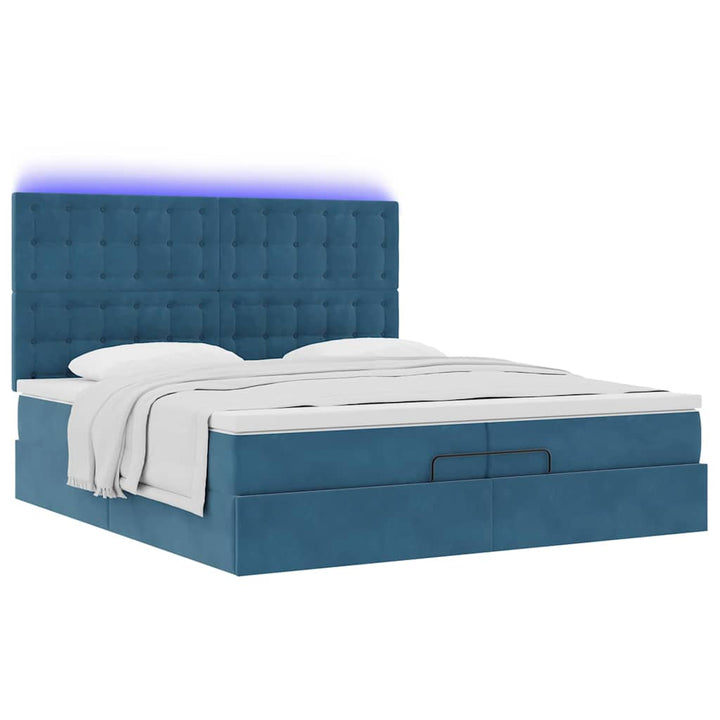 Ottomansk Säng Med Madrasser Och Led-Lampor 200X200Cm