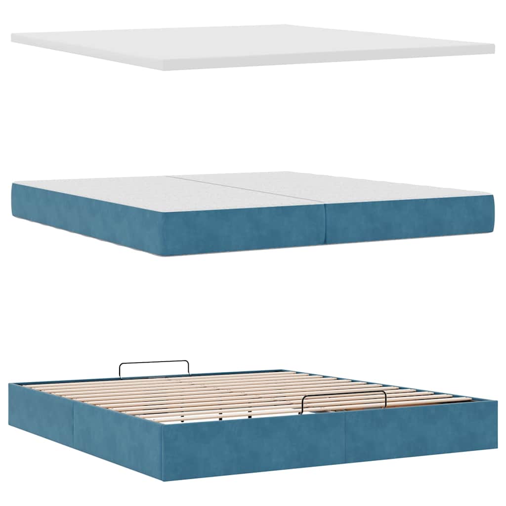 Ottomansk Säng Med Madrasser Och Led-Lampor 200X200Cm