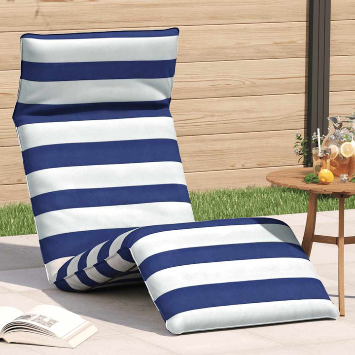 Hopfällbar Solstol Bladmönster 175X54X8,5 Cm Oxfordtyg