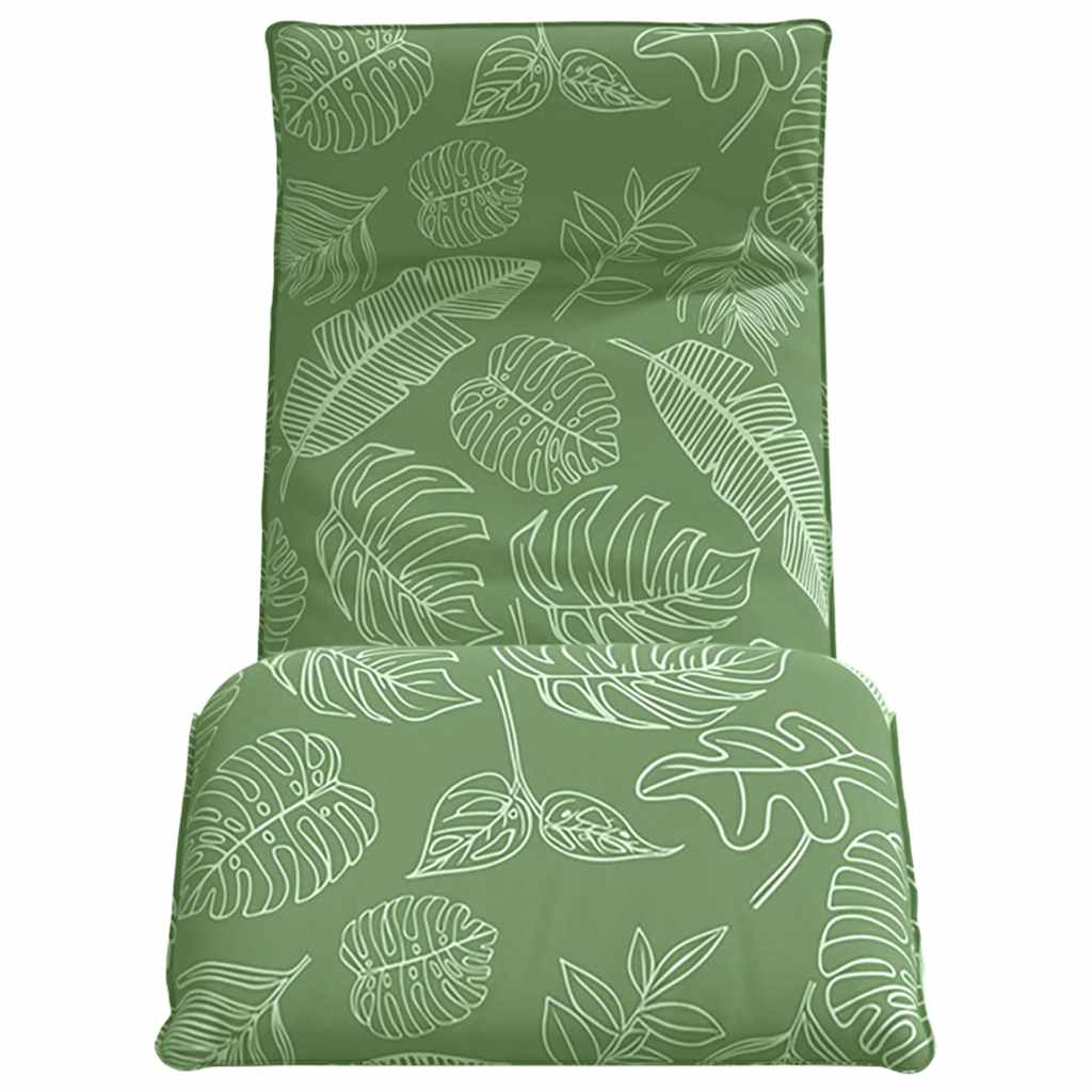 Hopfällbar Solstol Bladmönster 175X54X8,5 Cm Oxfordtyg