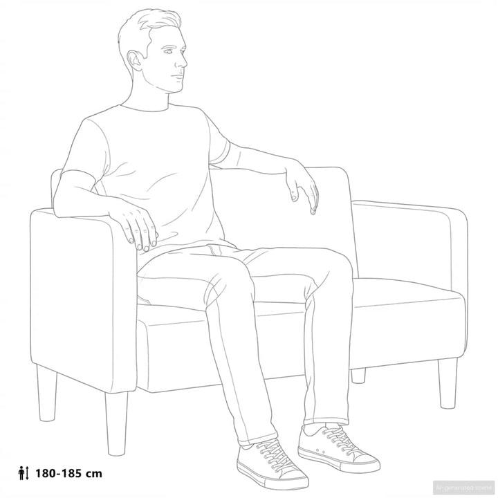 Loveseat Soffa 109 Cm Manchestertyg