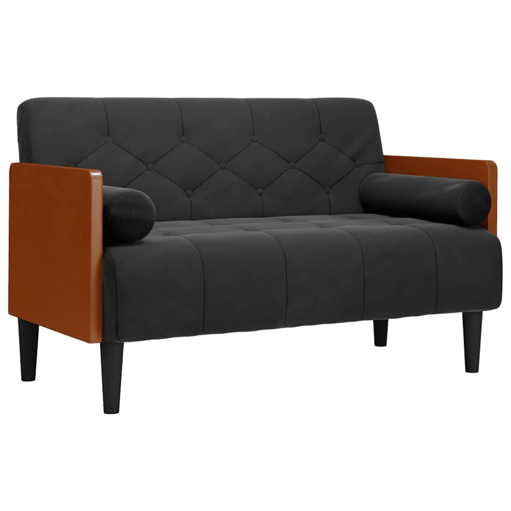 Loveseat Soffa Med Dynor 110 Cm Sammet