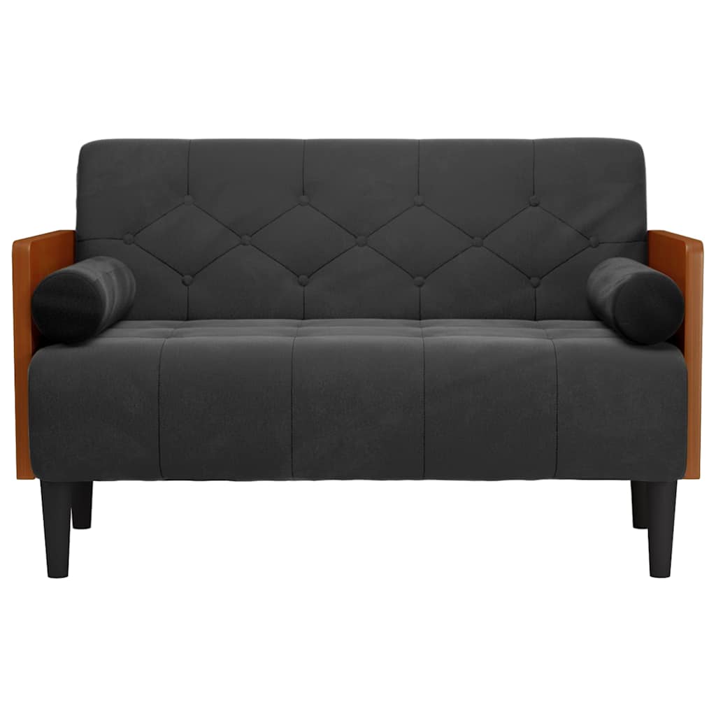 Loveseat Soffa Med Dynor 110 Cm Sammet