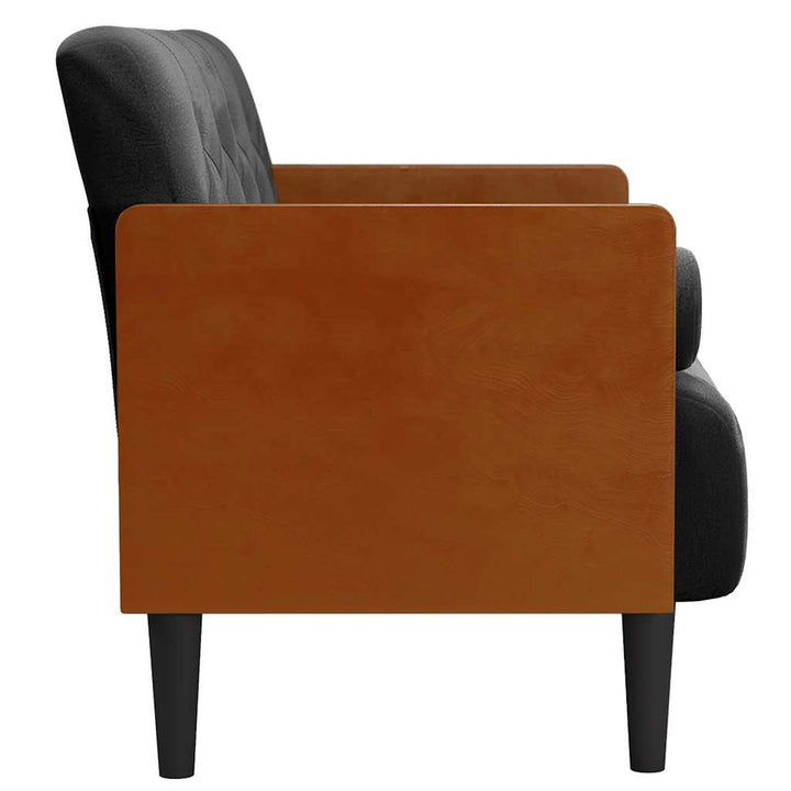 Loveseat Soffa Med Dynor 110 Cm Sammet