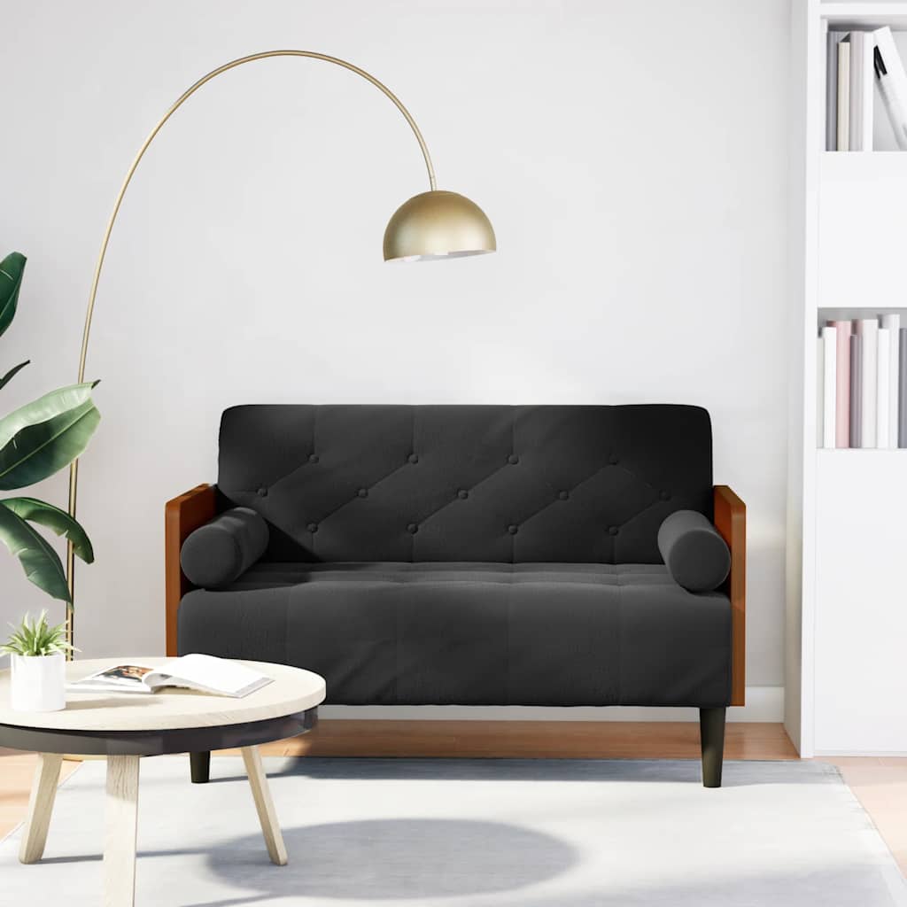 Loveseat Soffa Med Dynor 110 Cm Sammet