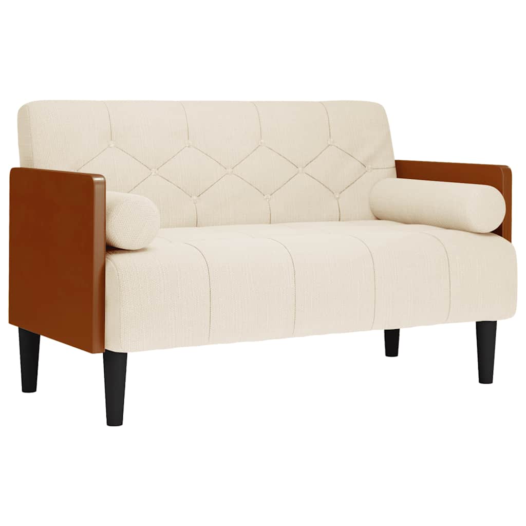 Loveseat Soffa Med Dynor 110 Cm Linne