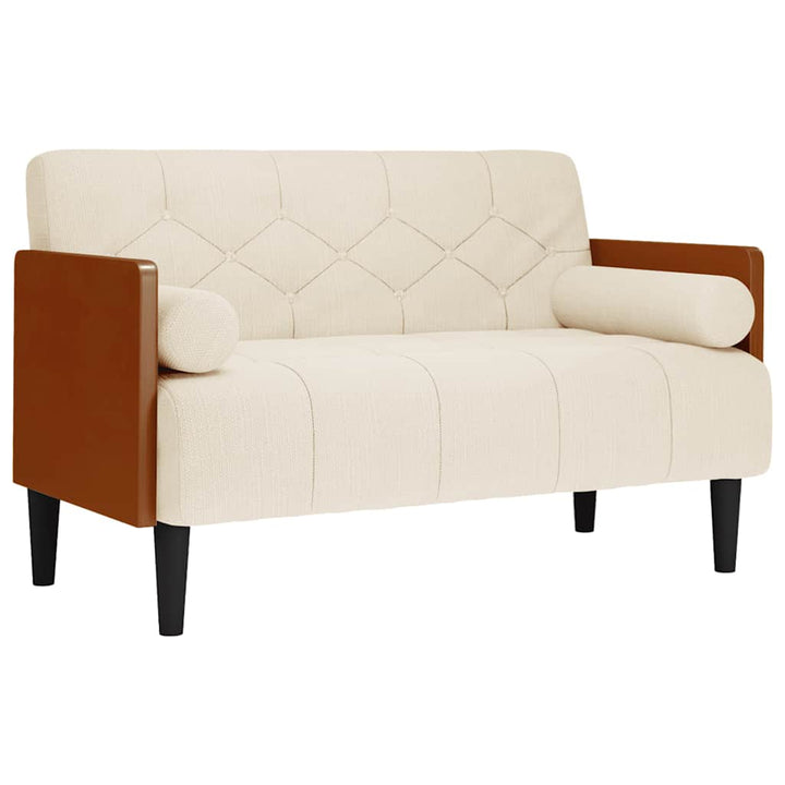 Loveseat Soffa Med Dynor 110 Cm Linne