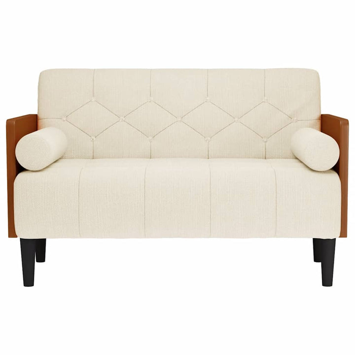 Loveseat Soffa Med Dynor 110 Cm Linne