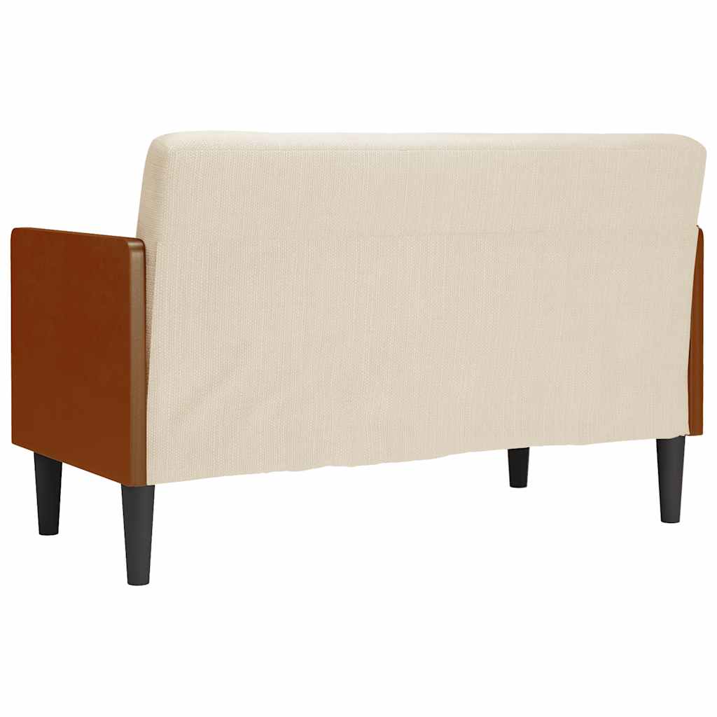 Loveseat Soffa Med Dynor 110 Cm Linne