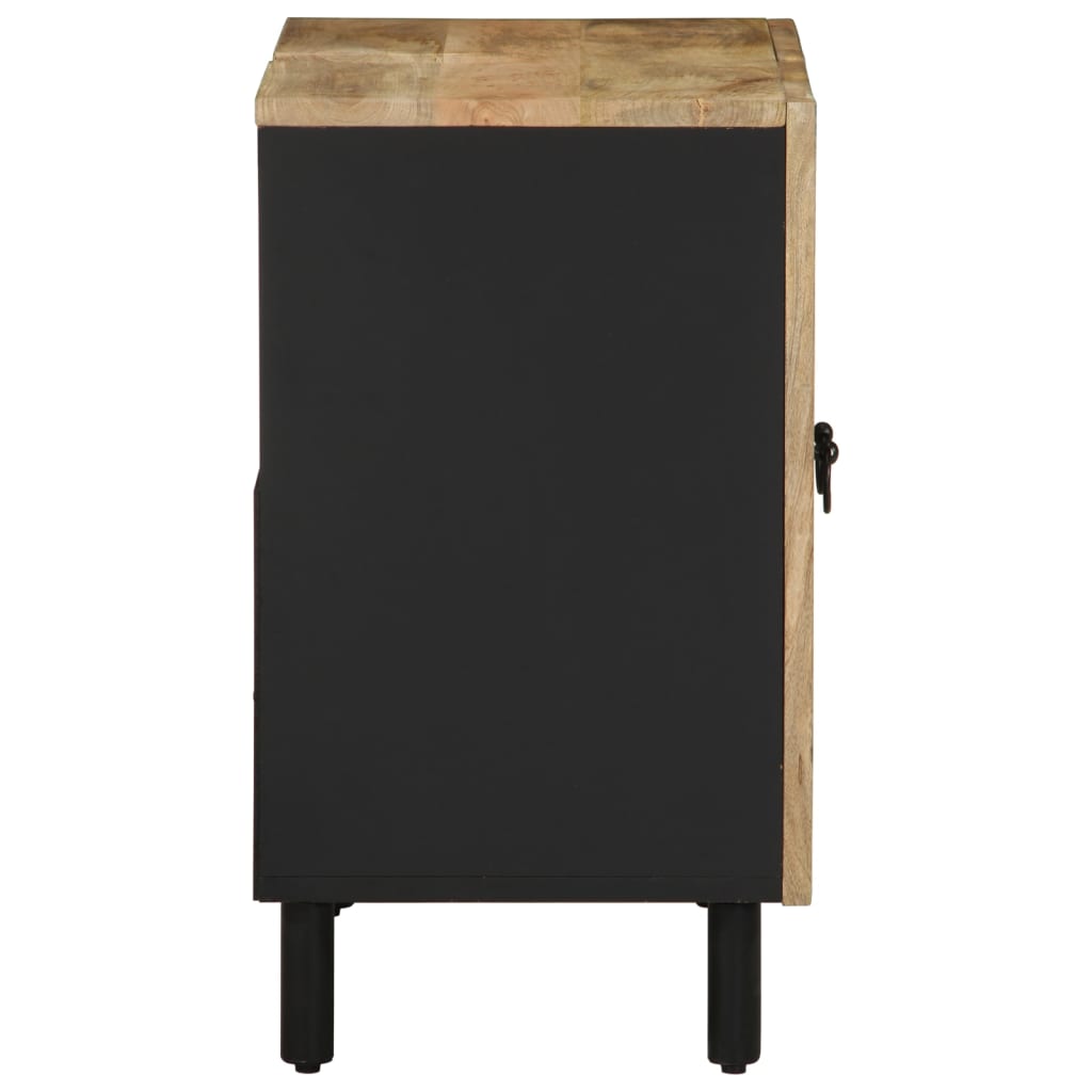 Tvättställsskåp Svart 62X33X58 Cm Massivt Mangoträ