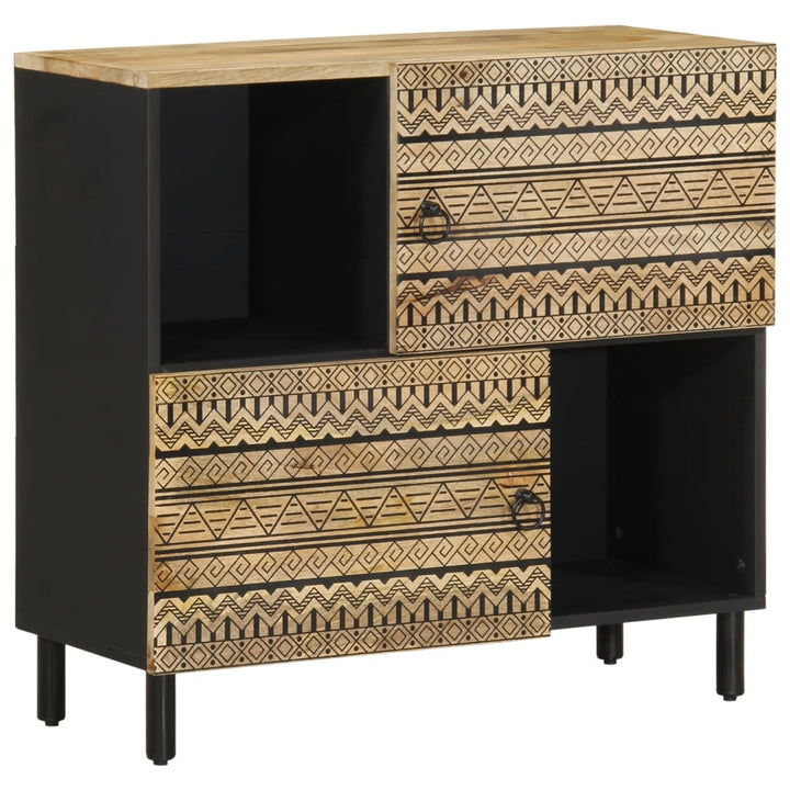 Skänk 80X33,5X75 Cm Massivt Grovt Mangoträ