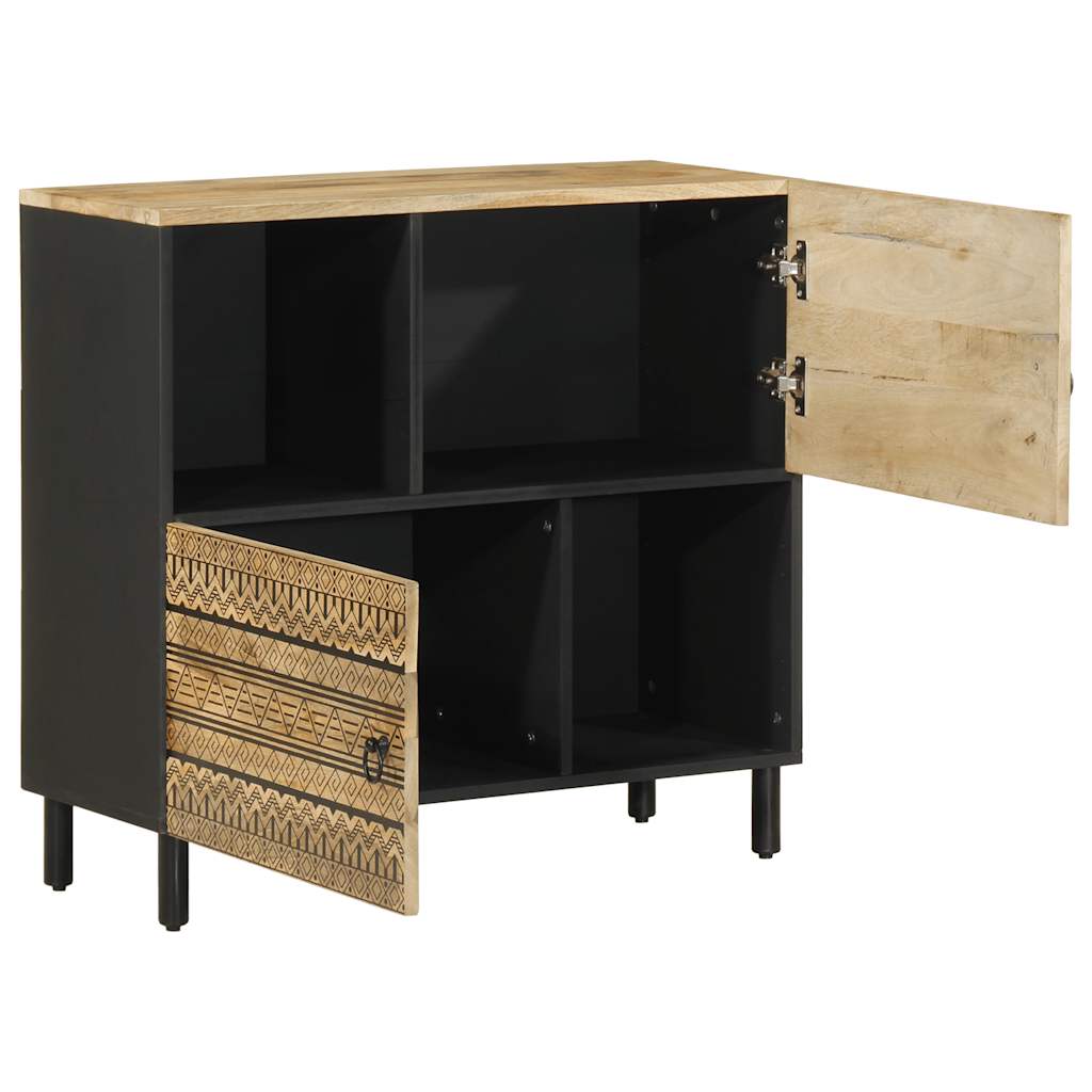 Skänk 80X33,5X75 Cm Massivt Grovt Mangoträ