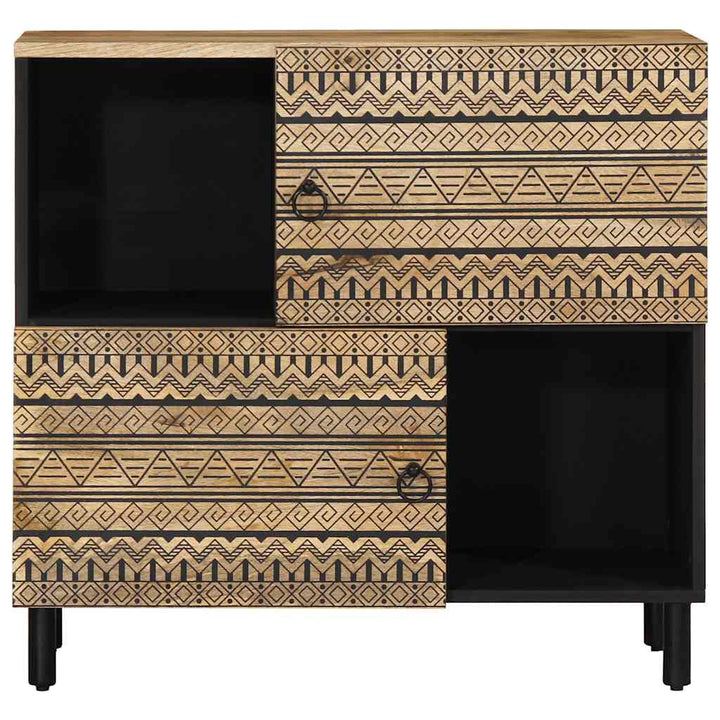 Skänk 80X33,5X75 Cm Massivt Grovt Mangoträ