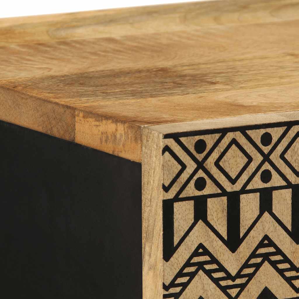 Högskåp 40X33,5X110 Cm Massivt Grovt Mangoträ