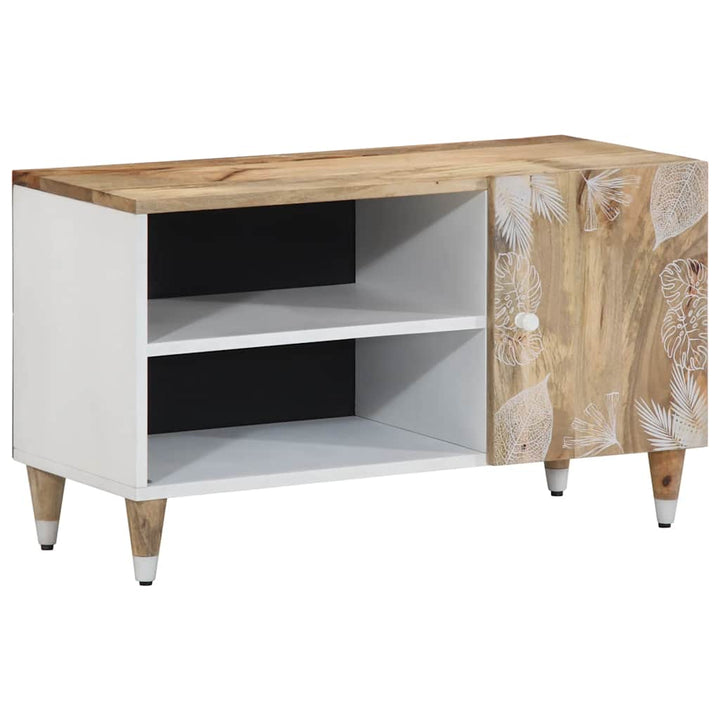Tv-Bänk 80X31,5X46 Cm Massivt Mangoträ