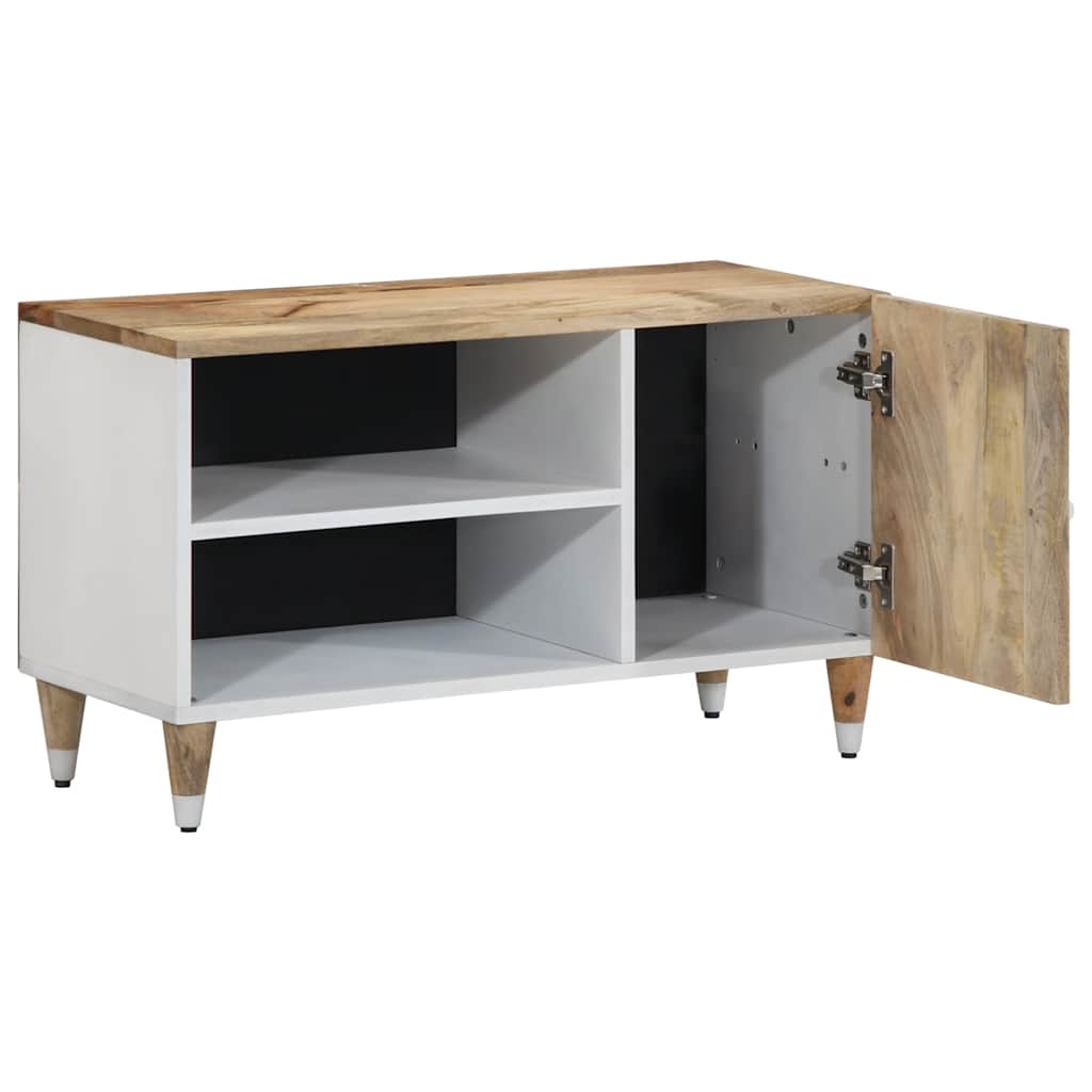 Tv-Bänk 80X31,5X46 Cm Massivt Mangoträ