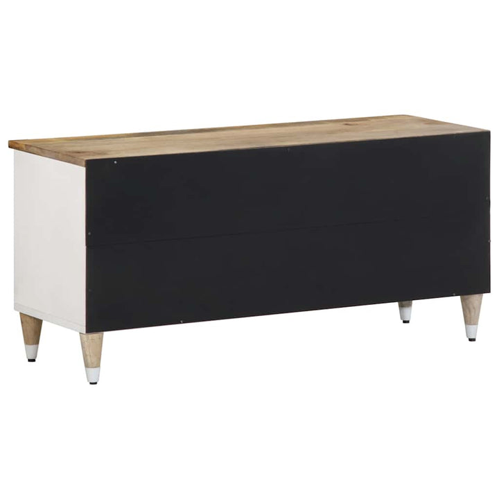 Tv-Bänk 100X33,5X46 Cm Mango I Massivt Trä