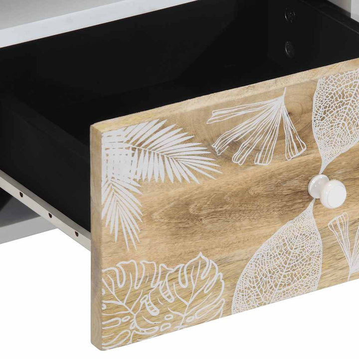 Tv-Bänk 100X33,5X46 Cm Mango I Massivt Trä