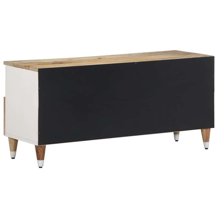 Tv-Bänk 100X33,5X46 Cm Mango I Massivt Trä