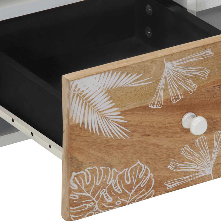 Tv-Bänk 100X33,5X46 Cm Mango I Massivt Trä