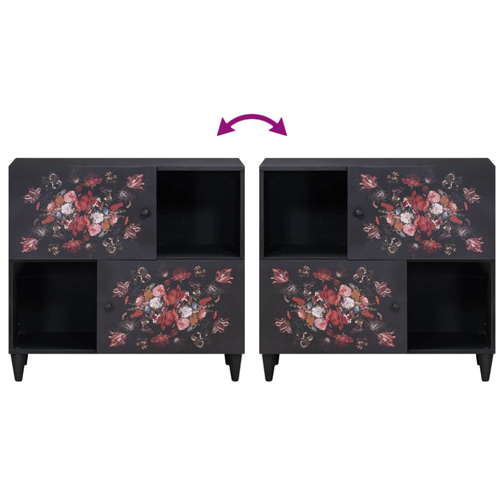 Förvaringsskåp Med Lagring Flerfärgsdesign 80 X 33,5 X 75 Cm