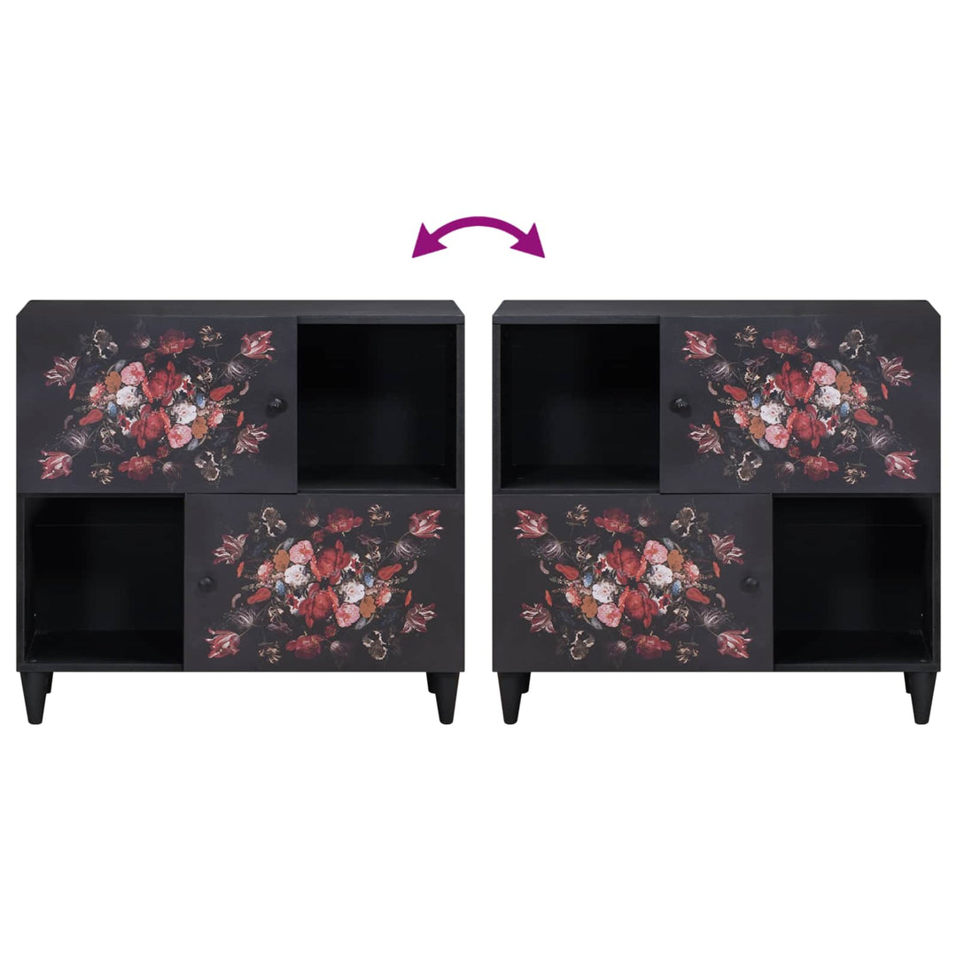 Förvaringsskåp Med Lagring Flerfärgsdesign 80 X 33,5 X 75 Cm