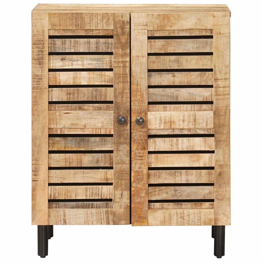 Förvaringsskåp 60 X 33 X 75 Cm Massivt Mangoträ Naturlig