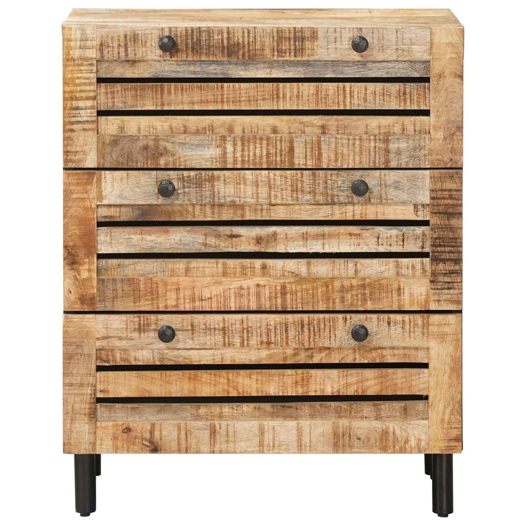 Förvaringsskåp 60 X 33 X 75 Cm Massivt Mangoträ Naturlig