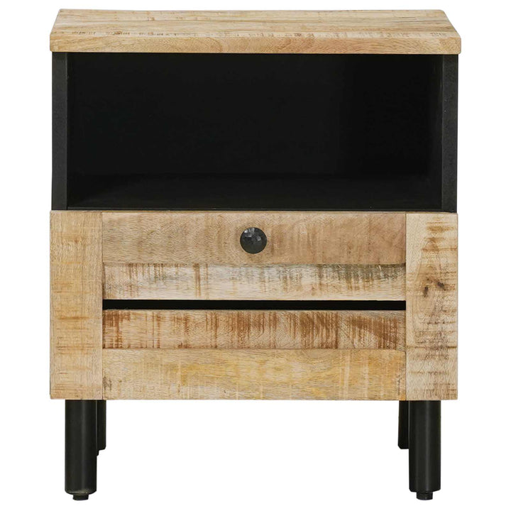 Sängbord 2 St Naturlig 40 X 33 X 46 Cm Massivt Mangoträ