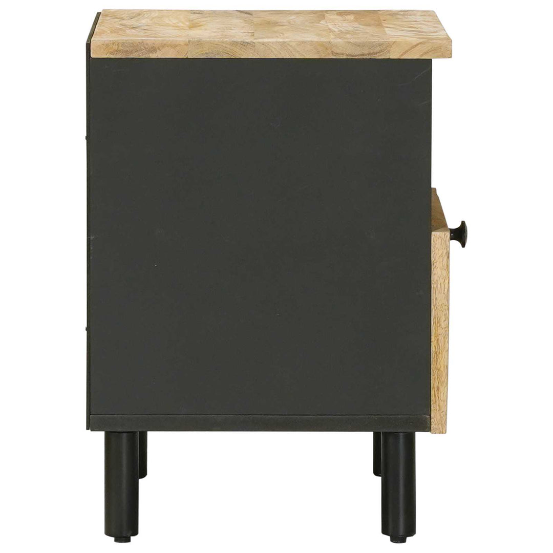Sängbord 2 St Naturlig 40 X 33 X 46 Cm Massivt Mangoträ