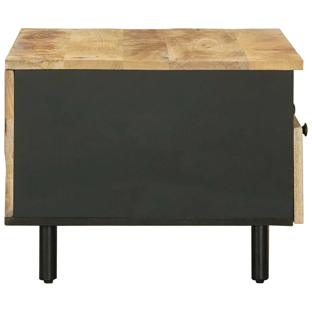 Kaffeebord Brun Och Svart 80 X 54 X 40 Cm Massivt Mangoträ